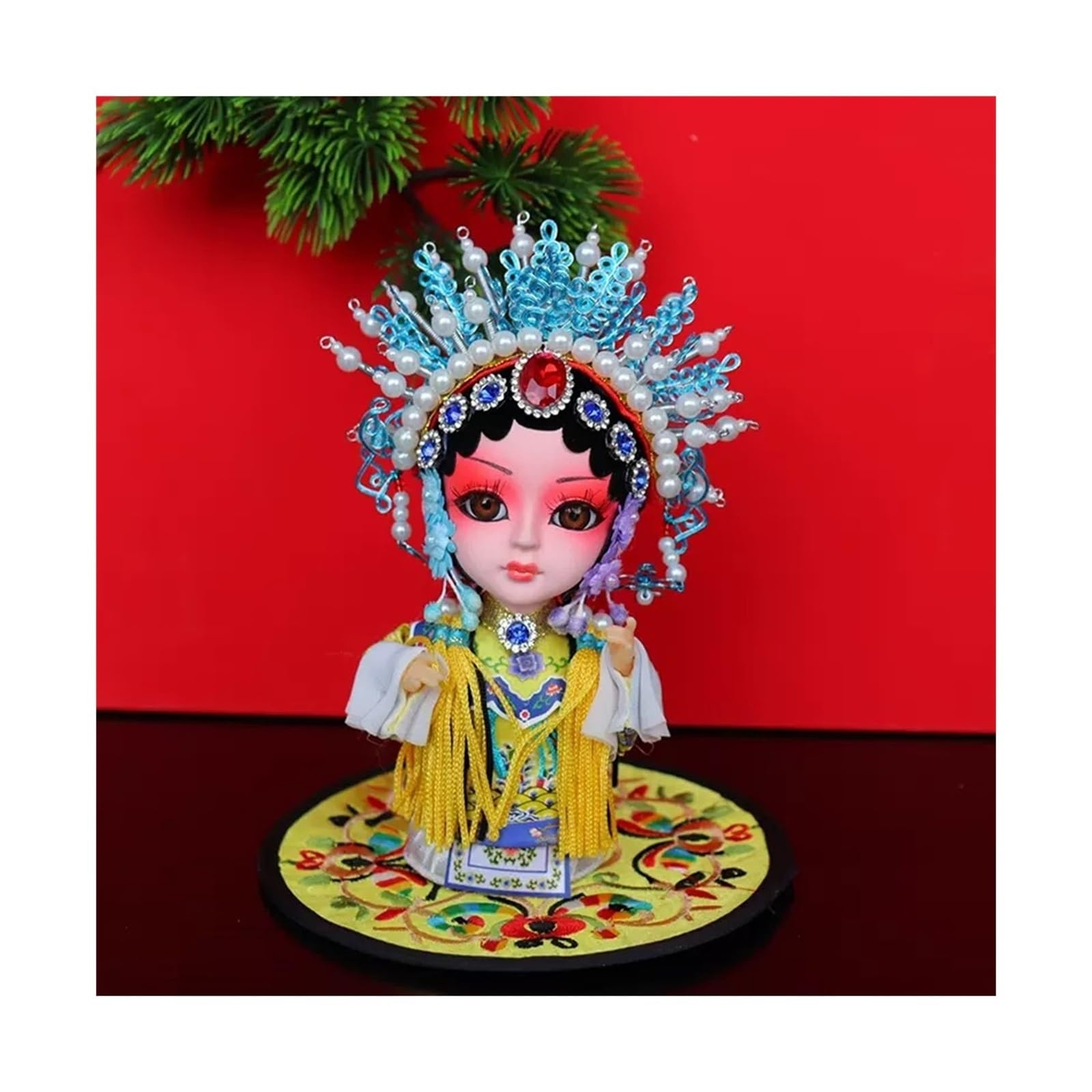 中国の伝統的工芸品 京劇の顔セット　アンティーク　コレクション用 Amazon.co.jp: 京劇人形 伝統的な京劇のフェイシャルメイク